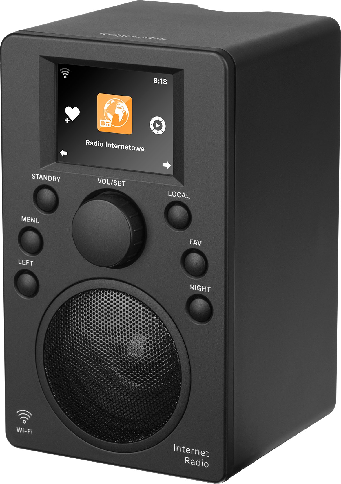 Radio interneti Kruger&amp;Matz KM0818.1, WiFi, ekran, e zezë