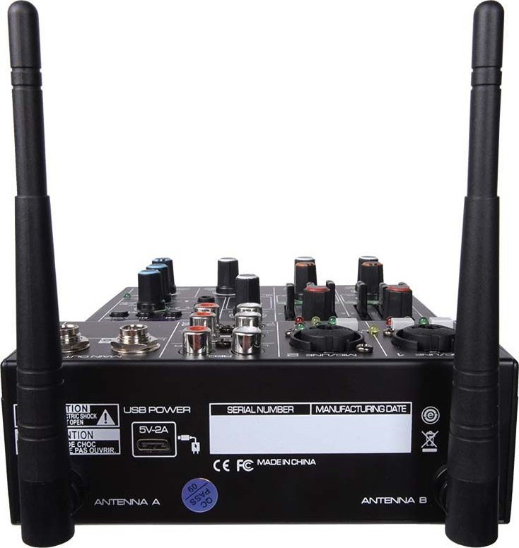 Set mikseri me mikrofonë wireless DNA MIXMIC 2, 5 kanale, Bluetooth USB, i zi