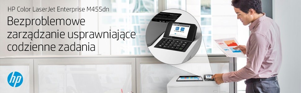 Printer HP Color LaserJet Enterprise M455dn, lazer me ngjyra, i bardhë