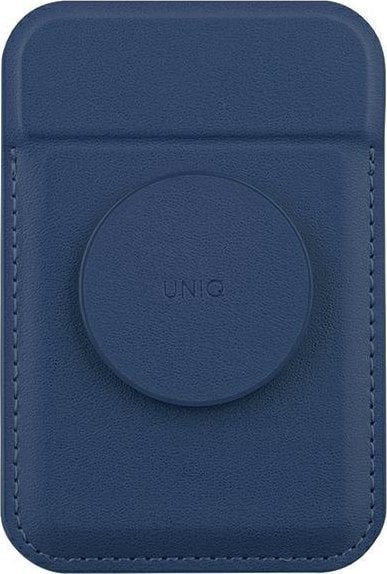 Portofol magnetik për telefon UNIQ Flixa, me mbajtëse dhe grip, blu navy