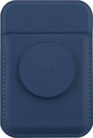 Portofol magnetik për telefon UNIQ Flixa, me mbajtëse dhe grip, blu navy
