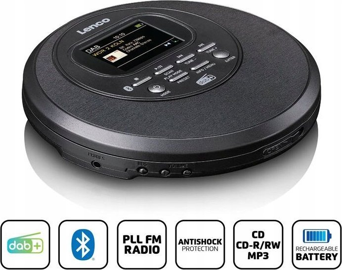 CD player portativ Lenco CD-500, Bluetooth, DAB+, i zi