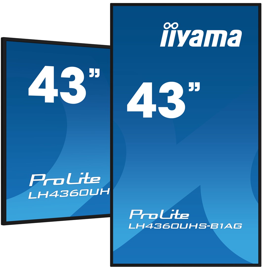Monitor iiyama ProLite LH4360UHS-B1AG, 43", 4K, e zezë