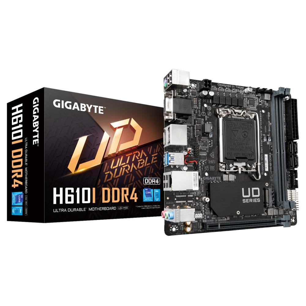 Pllakë amë Gigabyte H610I DDR4, mini ITX, LGA 1700, e zezë