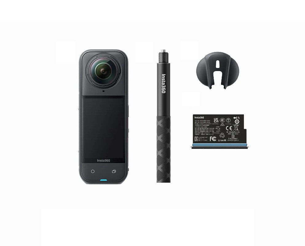 Kamerë aksion Insta360 X5 Starter Bundle, 72MP, 8K Ultra HD, e zezë