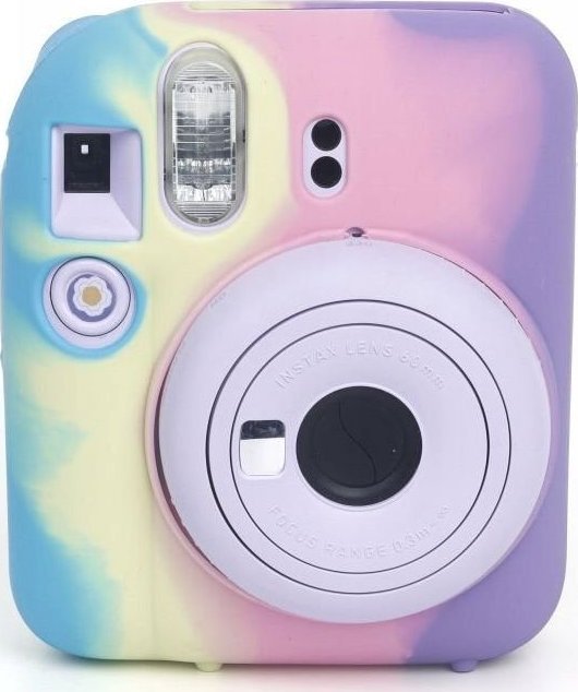 Mbulesë silikoni LoveInstant për Fujifilm Instax Mini 12, dizajn Rainbow