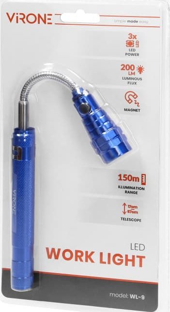 Elektrik dore Orno WL-9, LED 3 diode, teleskopik 17-57 cm, i zi