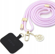 Универзална врвка за телефон Guess CBDY Cord Nylon 4G Metal Charm, најлон, златна