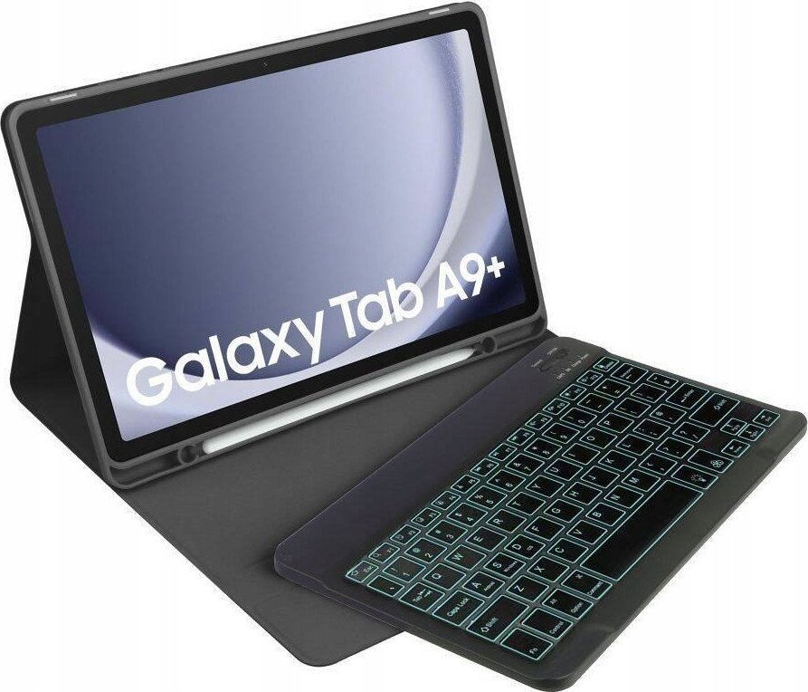 Futrollë me tastierë Tech-Protect Armored Case SC Pen, për Samsung Galaxy Tab A9 Plus, me tastierë Bluetooth, e zezë