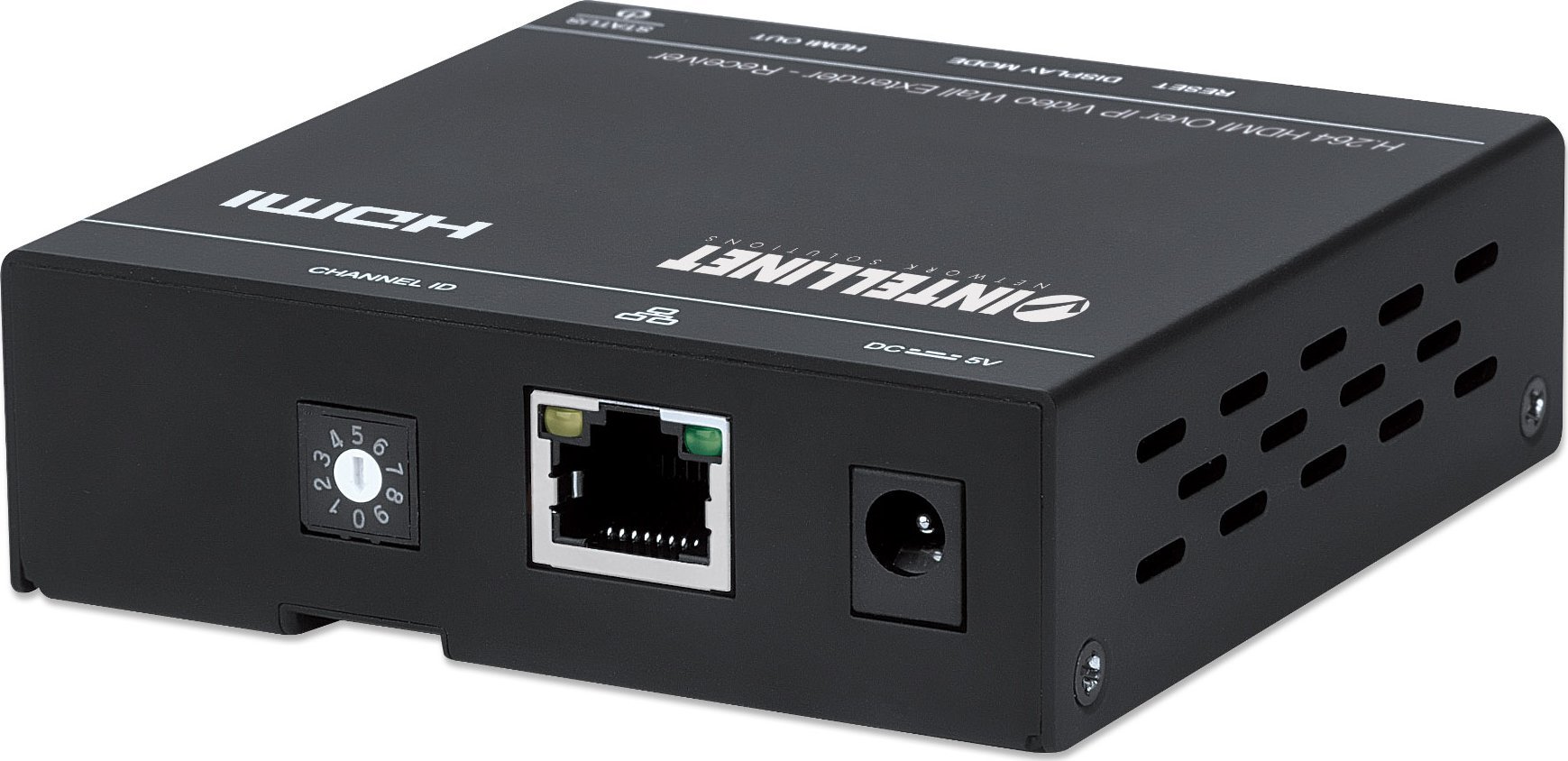 Marrës video audio Intellinet, deri 500 m, 1080p, i zi