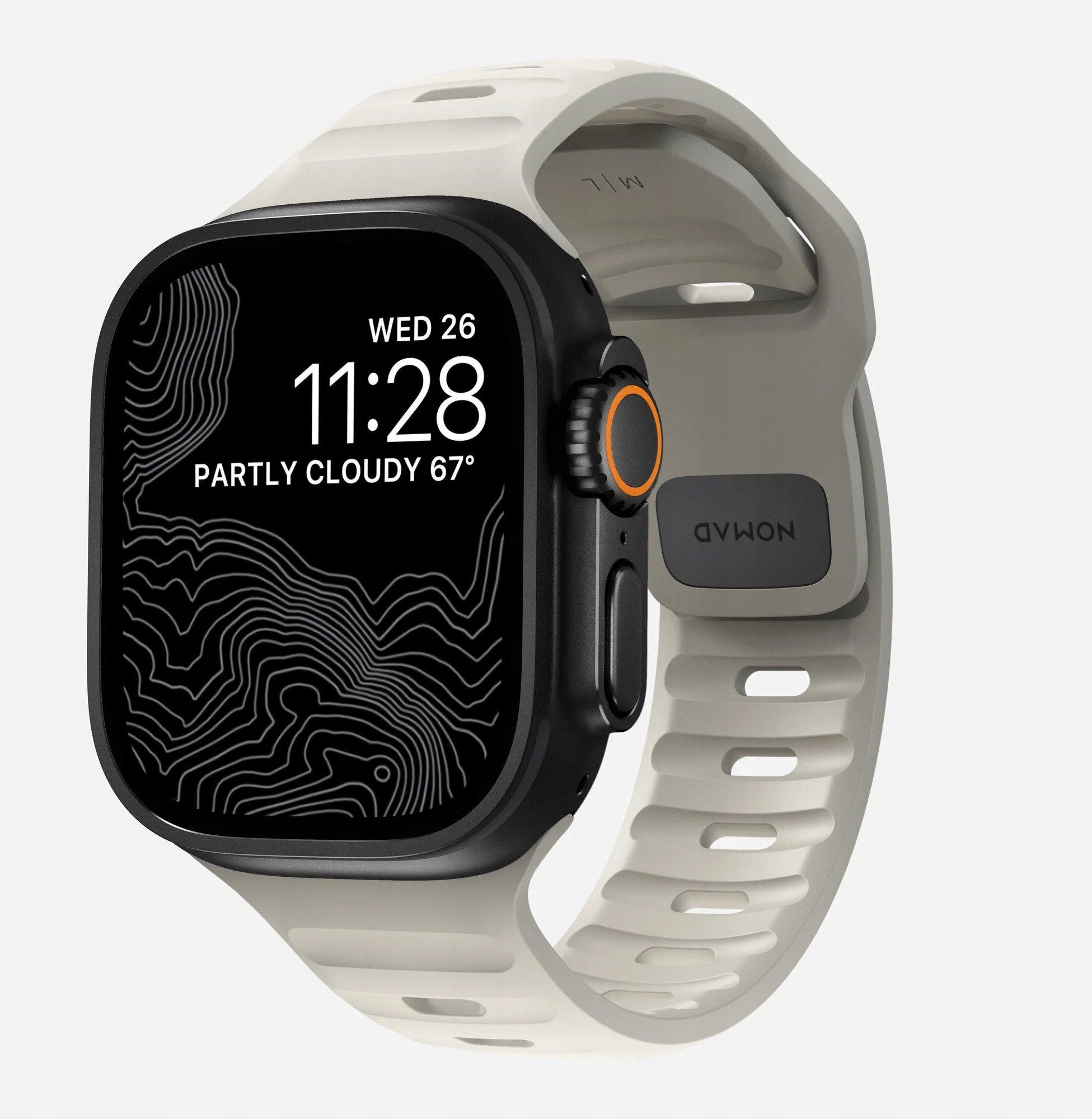 Спортски ремен за Apple Watch, 46mm 49mm, FKM гума, боја Stone