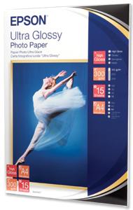 Letër EPSON Ultra Glossy Photo Paper për printer A4, 15 fleta, 300g