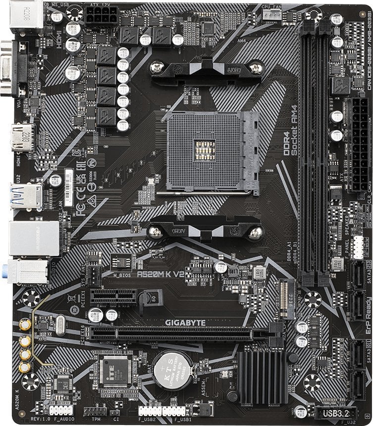 Pllakë amë Gigabyte A520M-K, V2