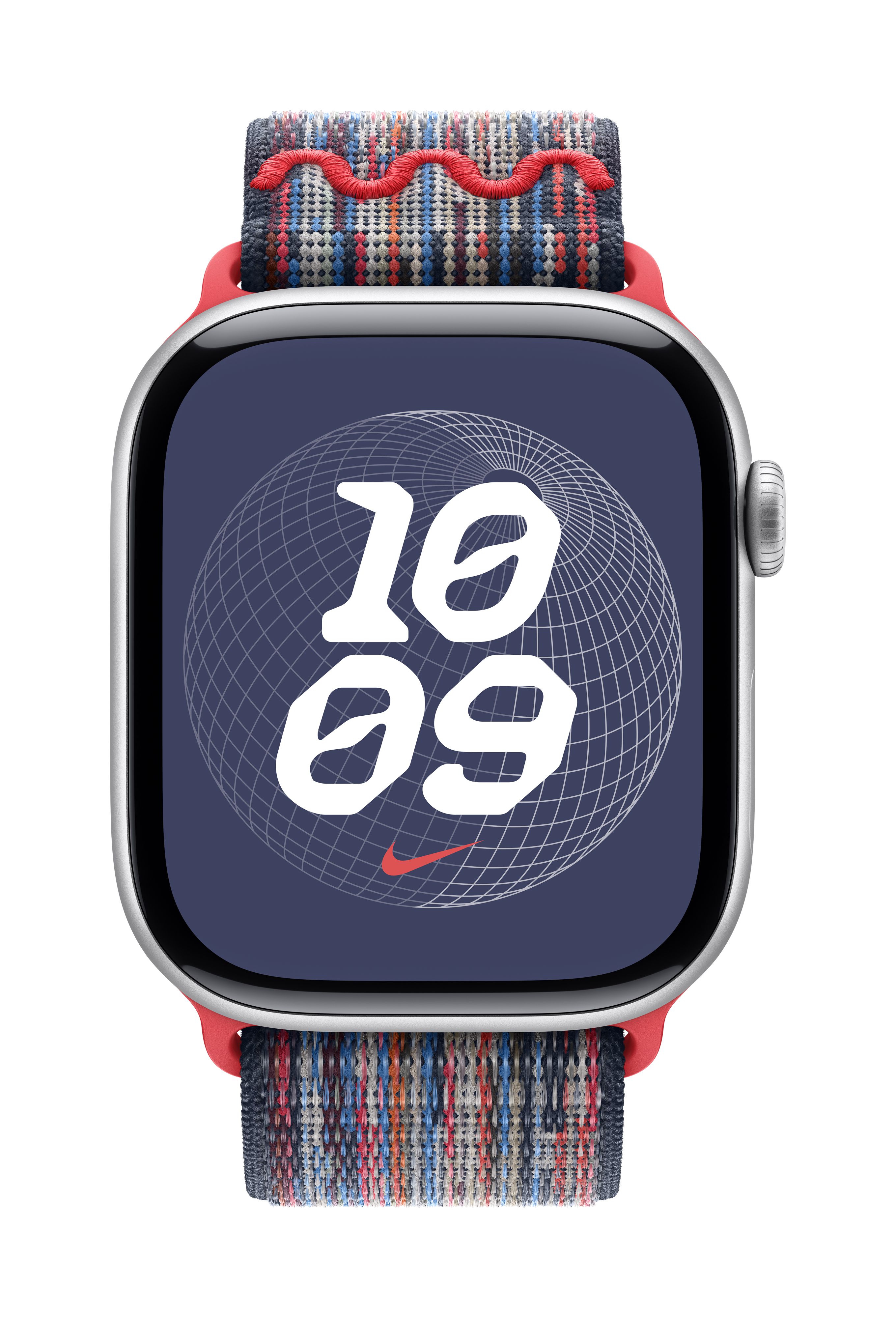 Apple Watch 46mm Nike Sport Loop, Blue/Red Nike Sport Loop