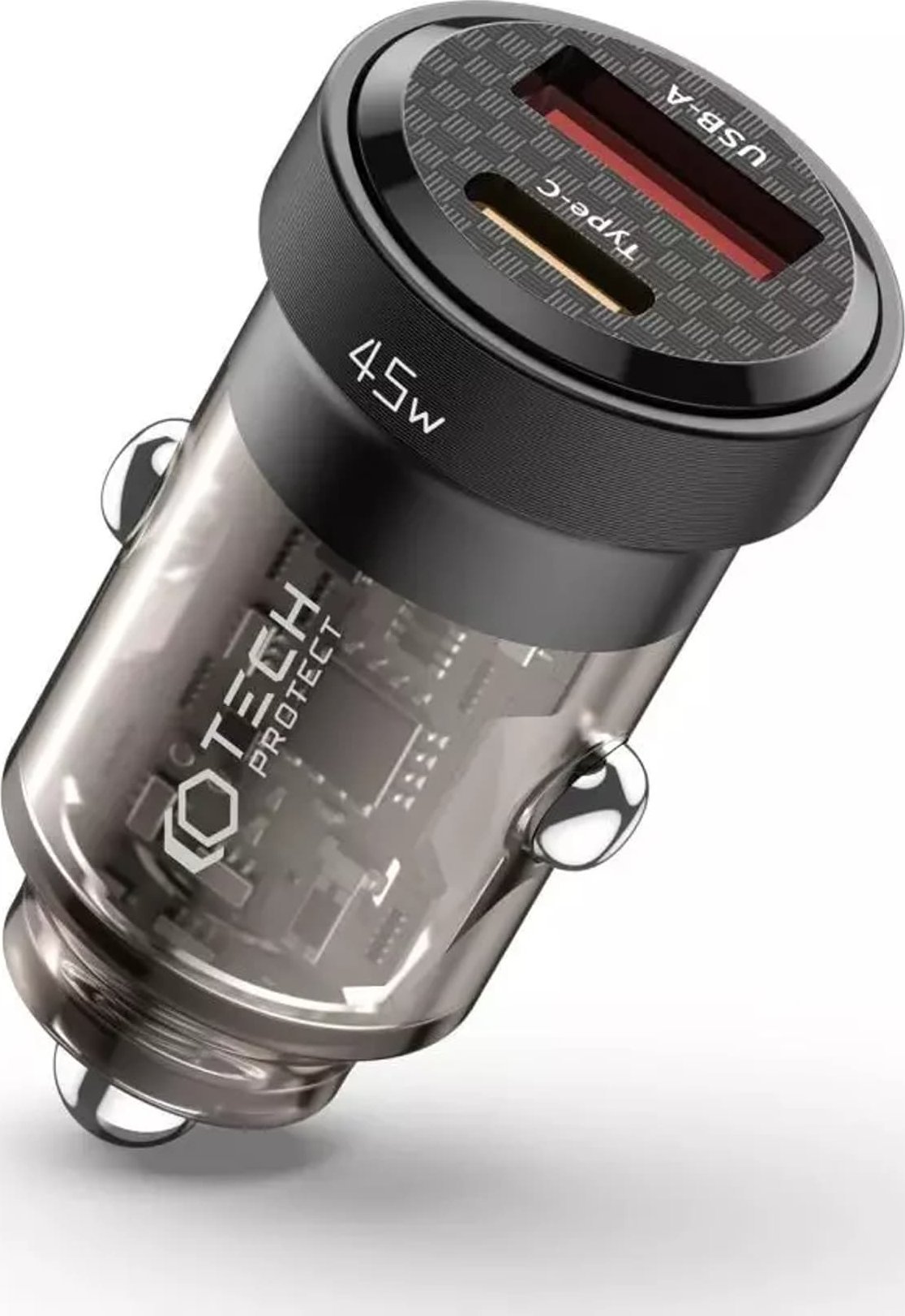 Karikues veture 4kom.pl CC45W, 2 porta USB USB C, 45W PD QC 3.0, i zi