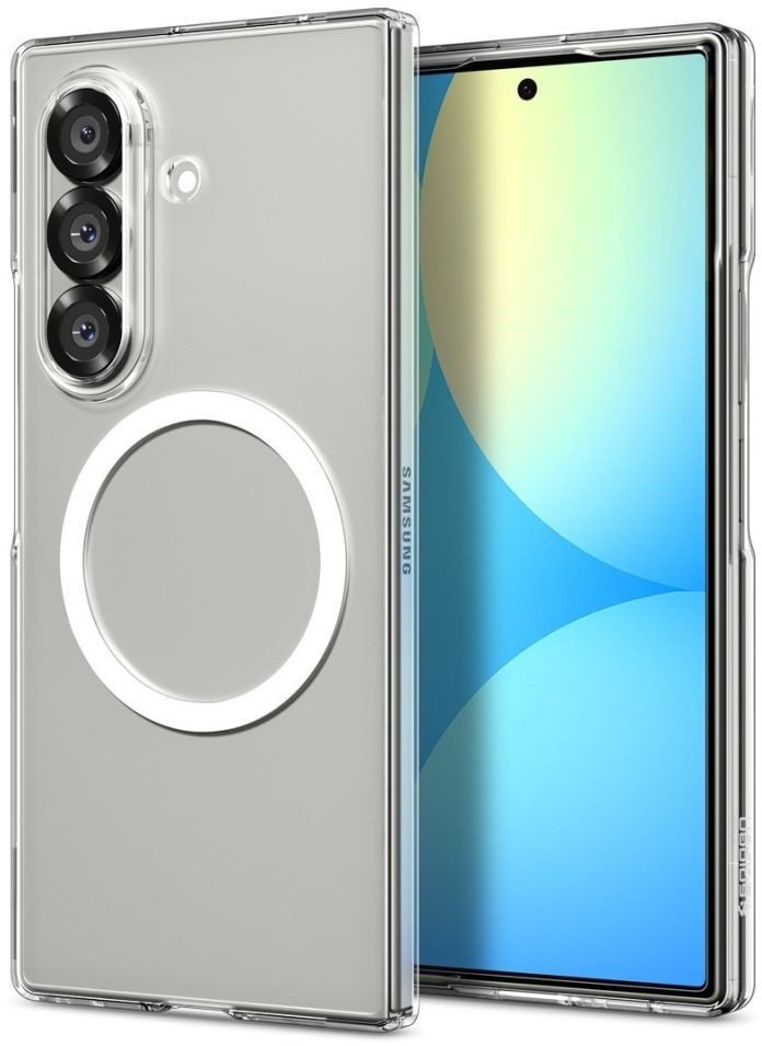 Mbulesë telefoni Spigen AirSkin Mag për Samsung Galaxy Z Fold7, MagSafe, transparente, e bardhë