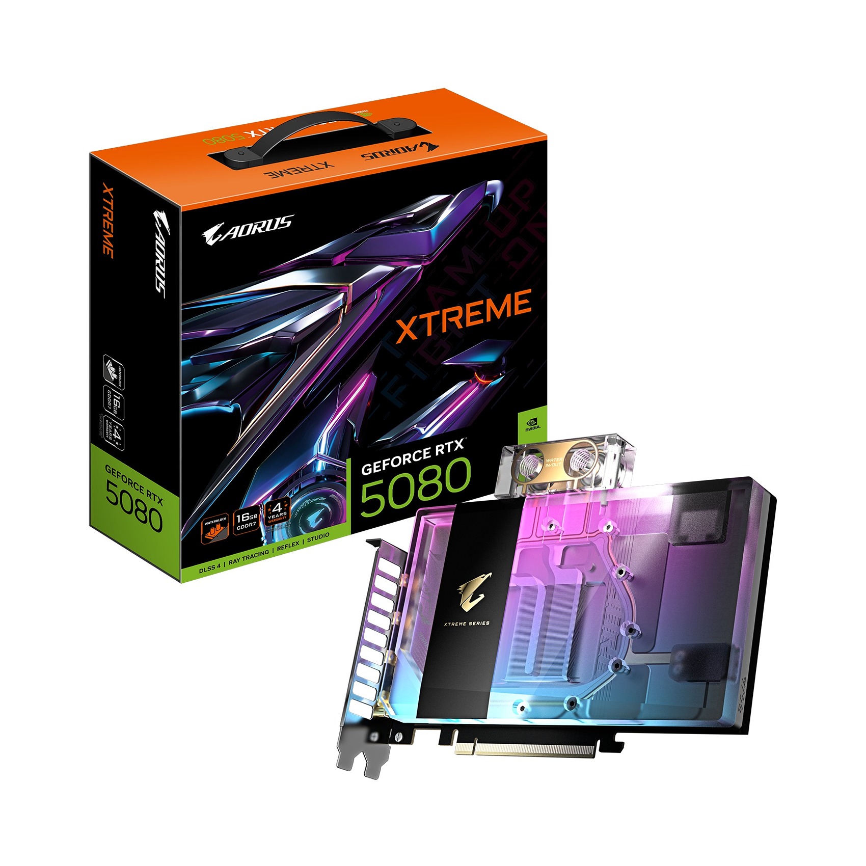 Графичка картичка Gigabyte AORUS NVIDIA GeForce RTX 5080 XTREME WATERFORCE WB 16GB