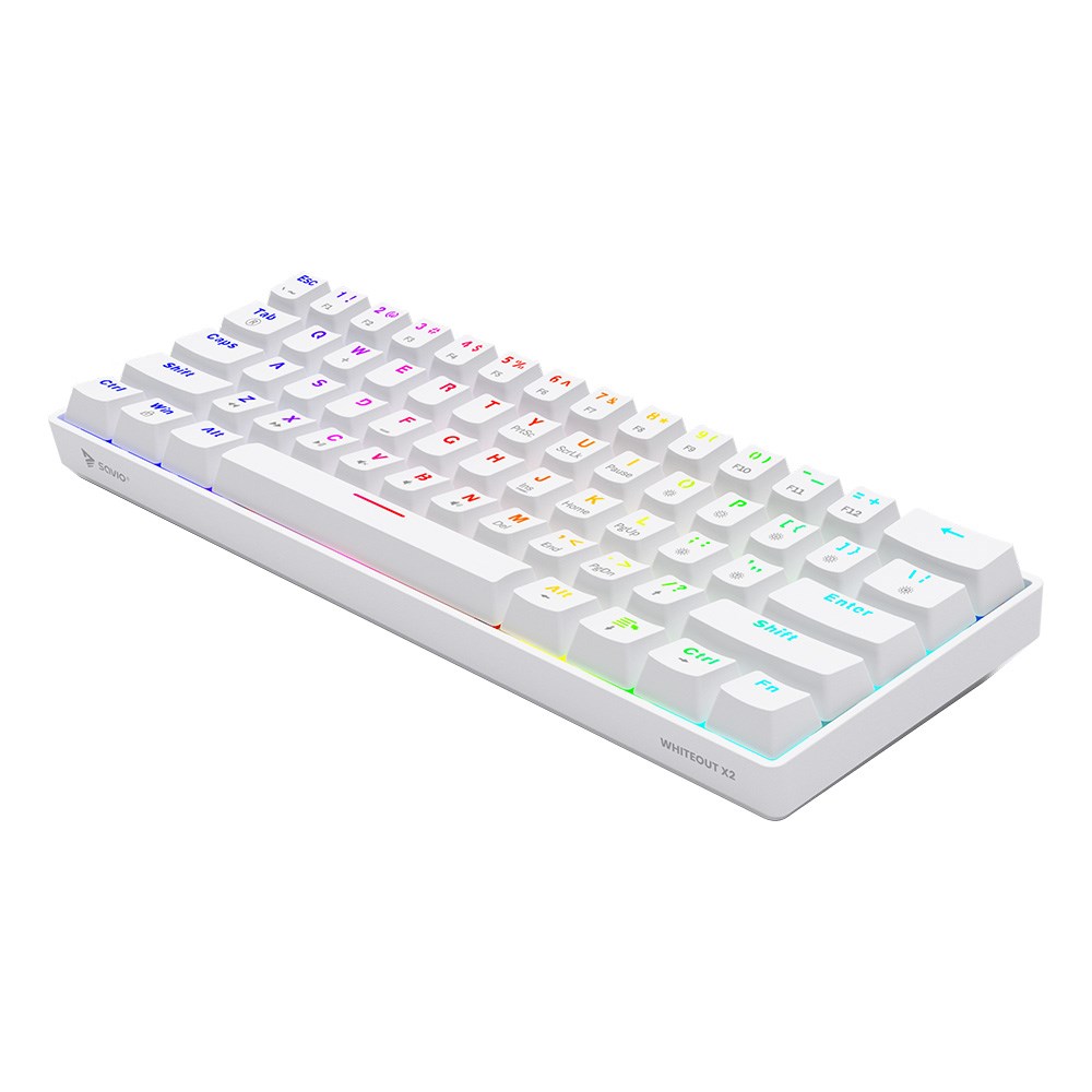 Tastierë mekanike Savio WHITEOUT X2, OUTEMU Brown, 60%, RGB, e zezë
