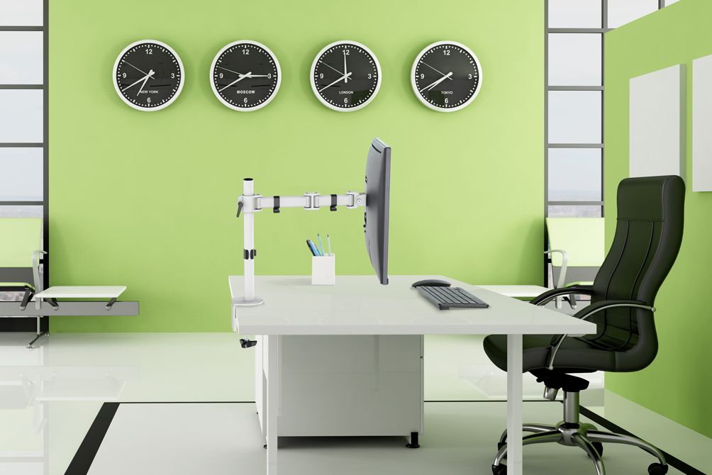 Krah tavoline për monitor Neomounts NM-D135WHITE, 10"-30", i bardhë