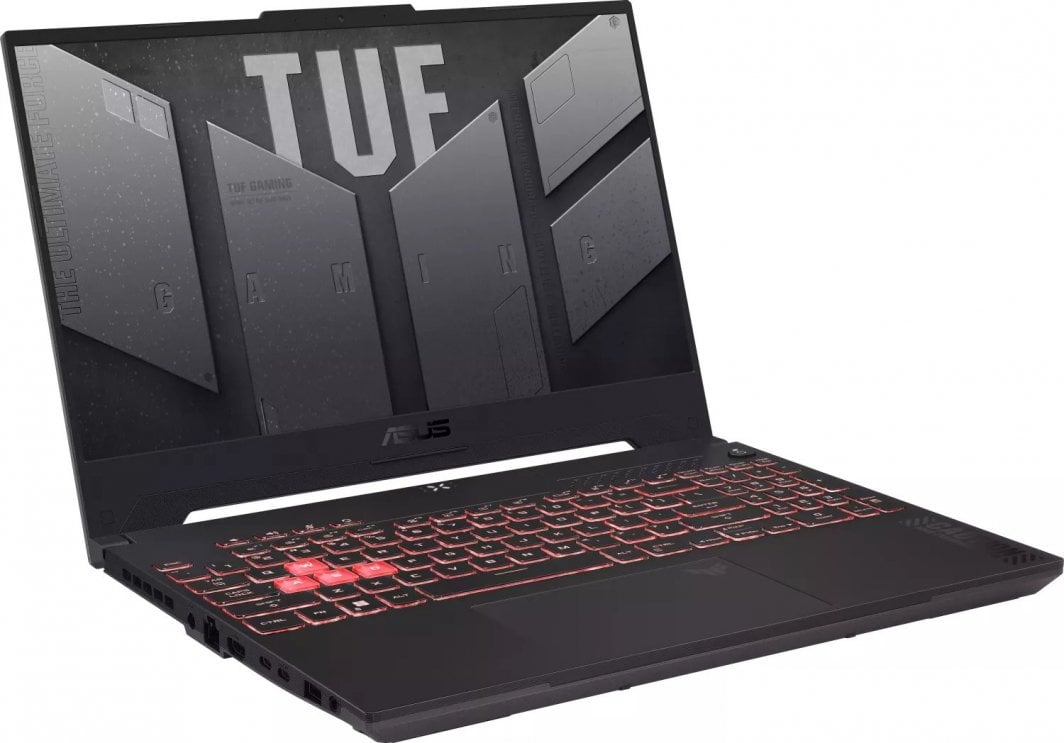 Laptop ASUS TUF Gaming A15, 15.6" 144 Hz, AMD Ryzen 9 7940HS, 16 GB RAM, 512 GB SSD, NVIDIA GeForce RTX 4070, i zi dhe i hirtë