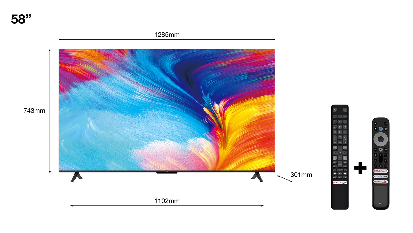 Televizor TCL P63 Series 58P635, 58", 4K Ultra HD, Wi-Fi, i hirtë