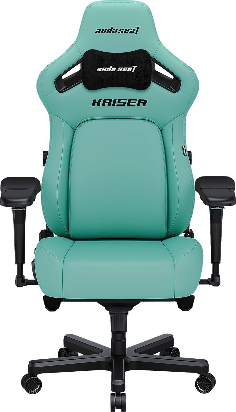 Kресло за гејминг AndaSeat Kaiser 4 Series, големина L, премиум PVC кожа, Robin Egg сина