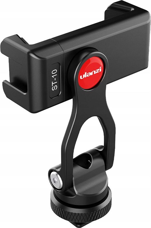 Mbajtës telefoni Ulanzi ST-10, montim për tripod 1/4", rrotullim 360°, i zi