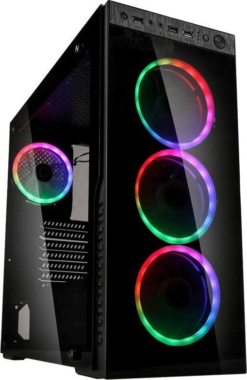 Kasë Kolink Horizon RGB Midi-Tower, Tempered Glass, e zezë, Midi Tower