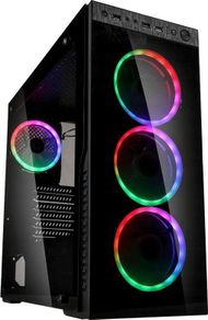 Kasë Kolink Horizon RGB Midi-Tower, Tempered Glass, e zezë, Midi Tower