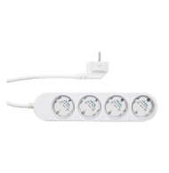 Паметна продолжна приклучница Shelly Power Strip Gen4, 4 излези, WiFi Zigbee Bluetooth, бела