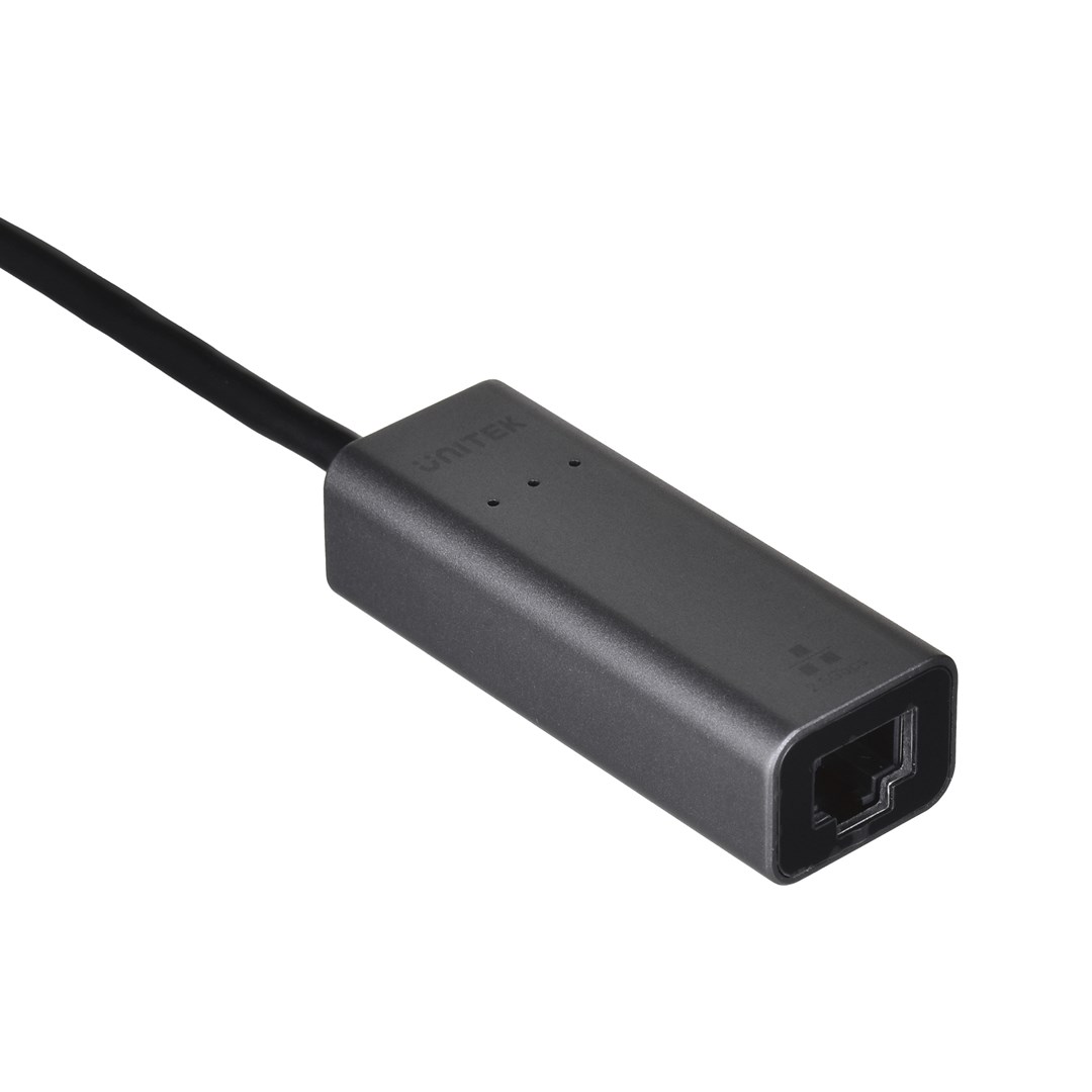 Përshtatës Unitek U1313C, USB-A/C në RJ45, 2.5 Gbps, i hirtë