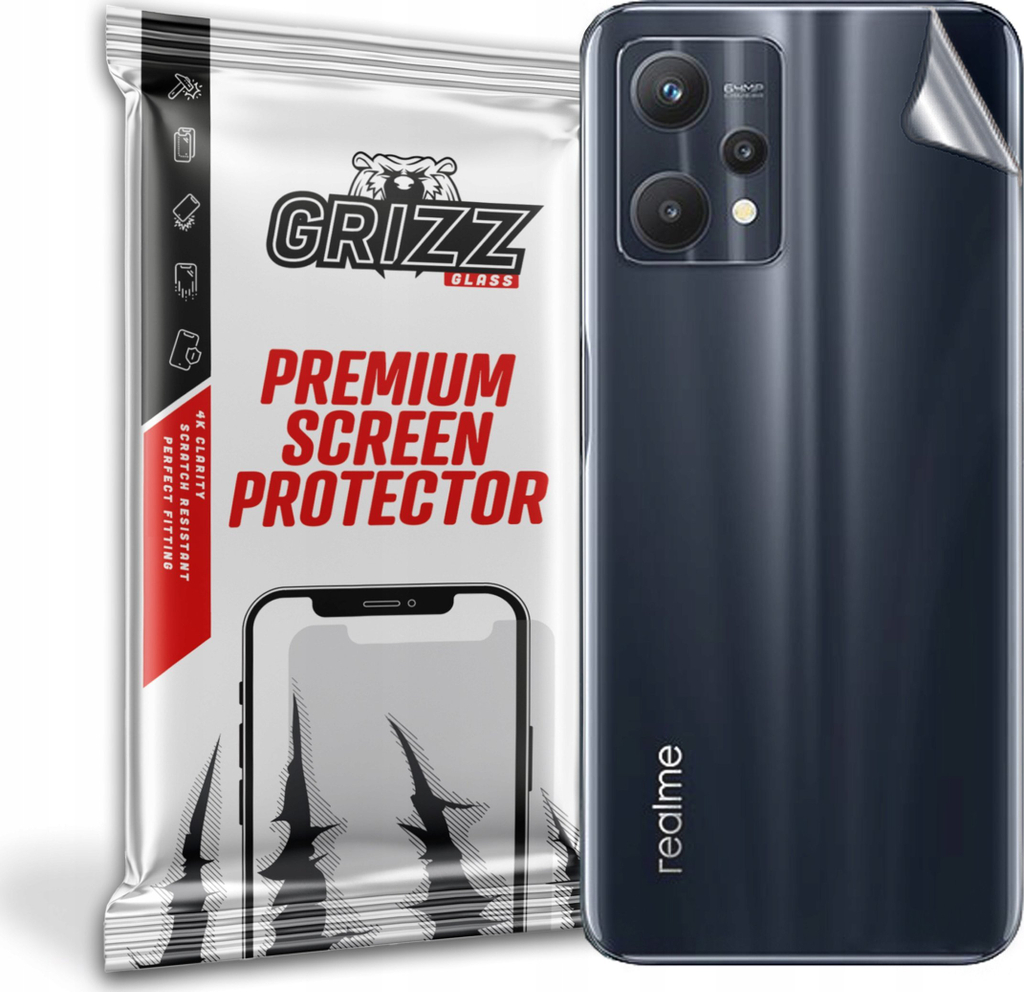 Mbulesë mbrojtëse GrizzGlass për pjesën e pasme Realme V25, UltraSkin, transparente