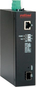 Konvertues industrial ROLINE 21.13.1135, Gigabit Ethernet, RJ45 LC, PoE IEEE802.3af at bt