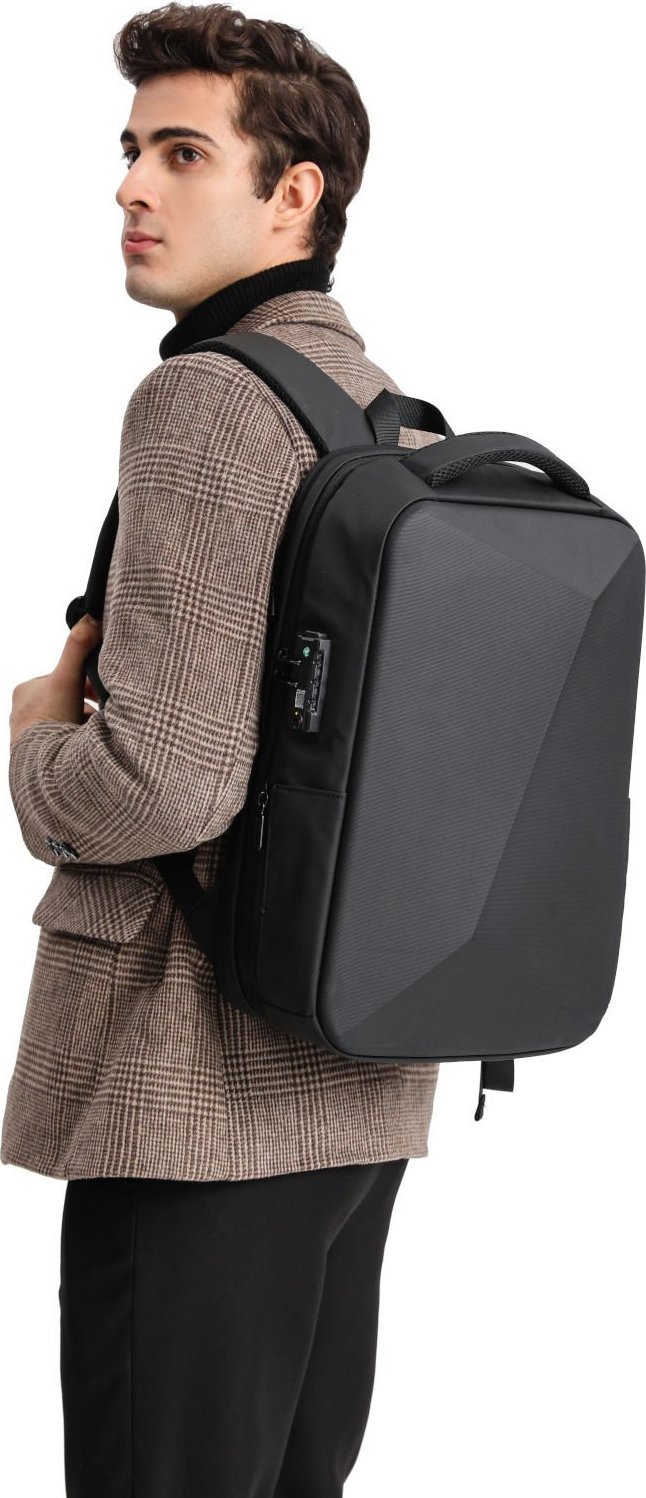 Ранец Mozos PM37, за лаптоп 15.6", 20-32L, анти-кражба, сив