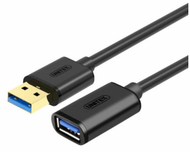 Kabllo Unitek, USB A / USB A, 0.5 m, e zezë