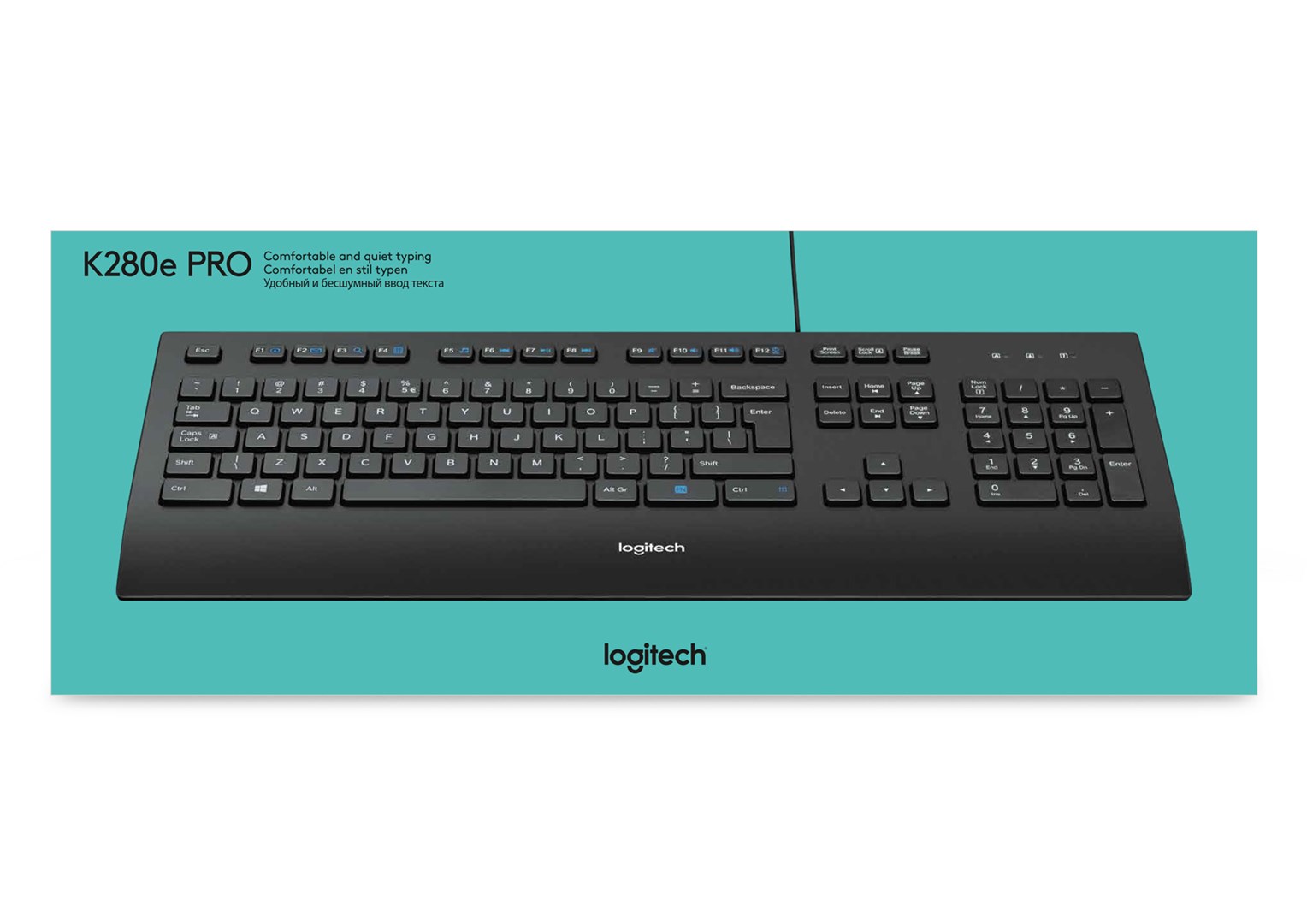 Tastierë Logitech K280e, USB, e zezë