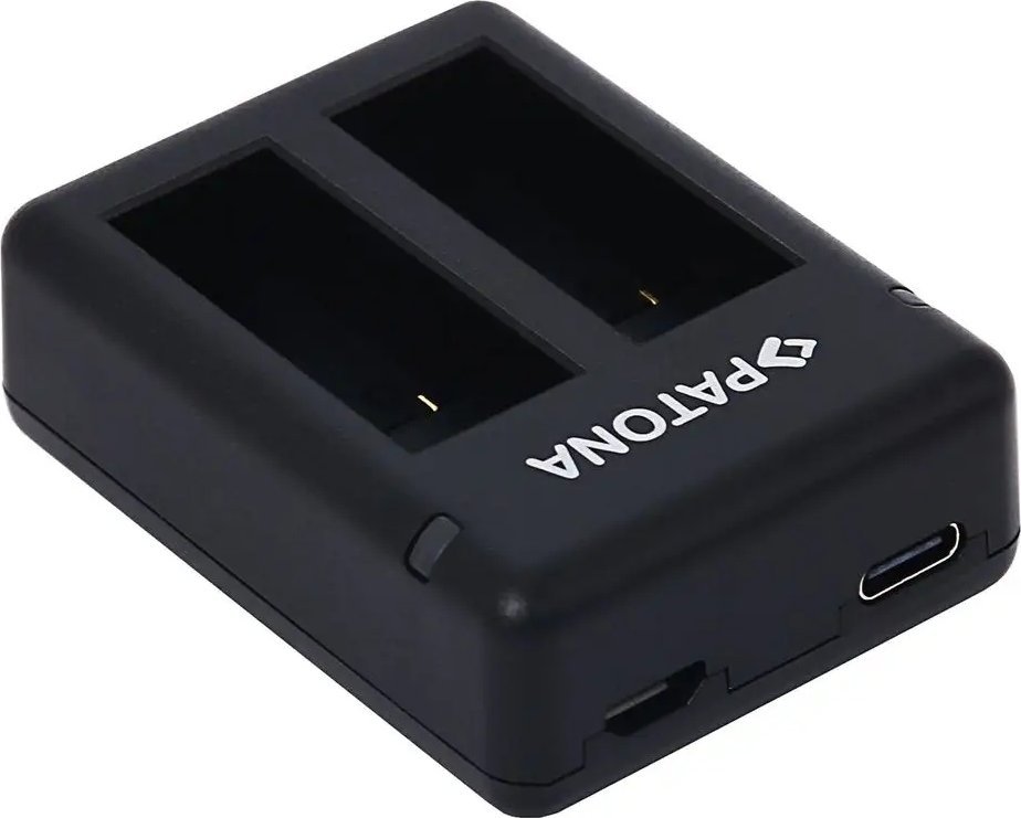 Karikues baterish Patona Dual USB, për GoPro Hero 9 dhe Hero 10, i zi