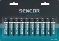 Bateri alkaline Sencor AA, paketim 10 copë, njëpërdorimëshe