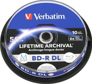 Disk Blu-ray Verbatim MDISC BD-R, 50GB, 6x, printable, paketa 10 copë