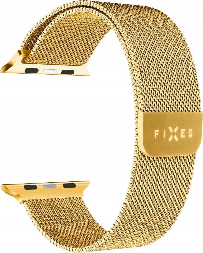 Rrip ore FIXED Mesh Strap për Apple Watch 42/44/45mm, metalik, ngjyrë ari