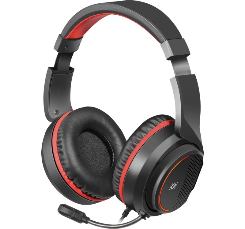 Kufje DEFENDER Apex, të zeza/të kuqe