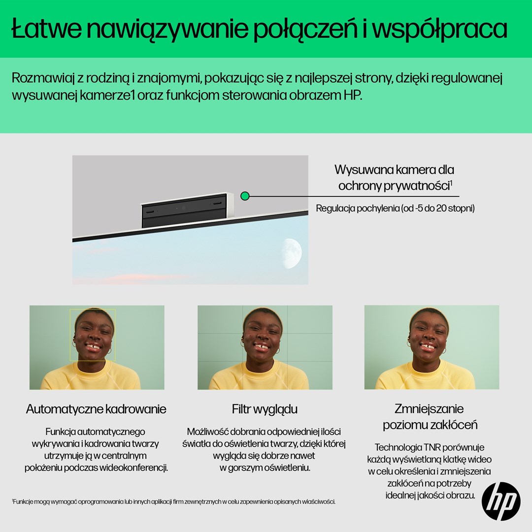 Kompjuter All-in-One HP 24-cr0011nw, i5-1335U, 23.8", 512GB SSD, i zi