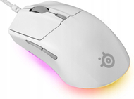 Maus gaming SteelSeries Rival 3 Gen 2, optik, me kabëll, i bardhë