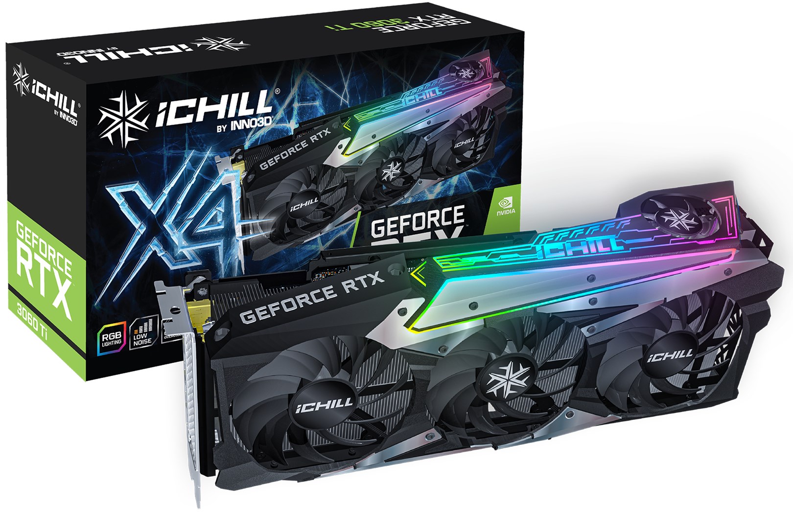 Kartelë grafike Inno3D iChill GeForce RTX 3060 Ti X4, 8GB GDDR6X, e zezë