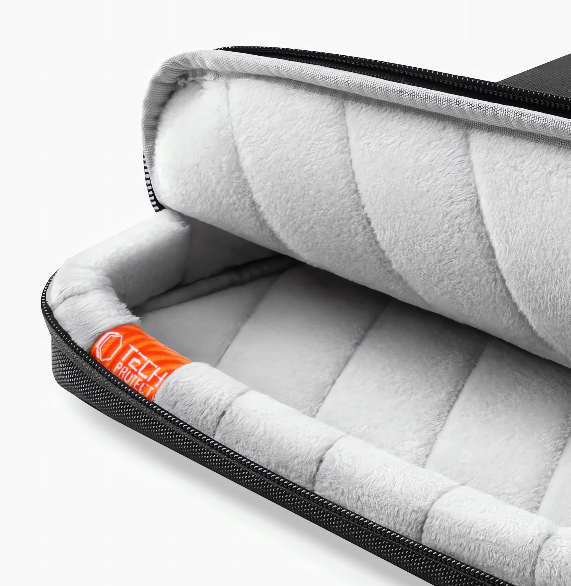 Çantë laptopi Tech-Protect Defender, 15-16", me rrip shpatulle, e zezë me portokalli