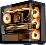 Kasa PC Jonsbo D300 MIDI Tower, xham i temperuar 270°, e zezë