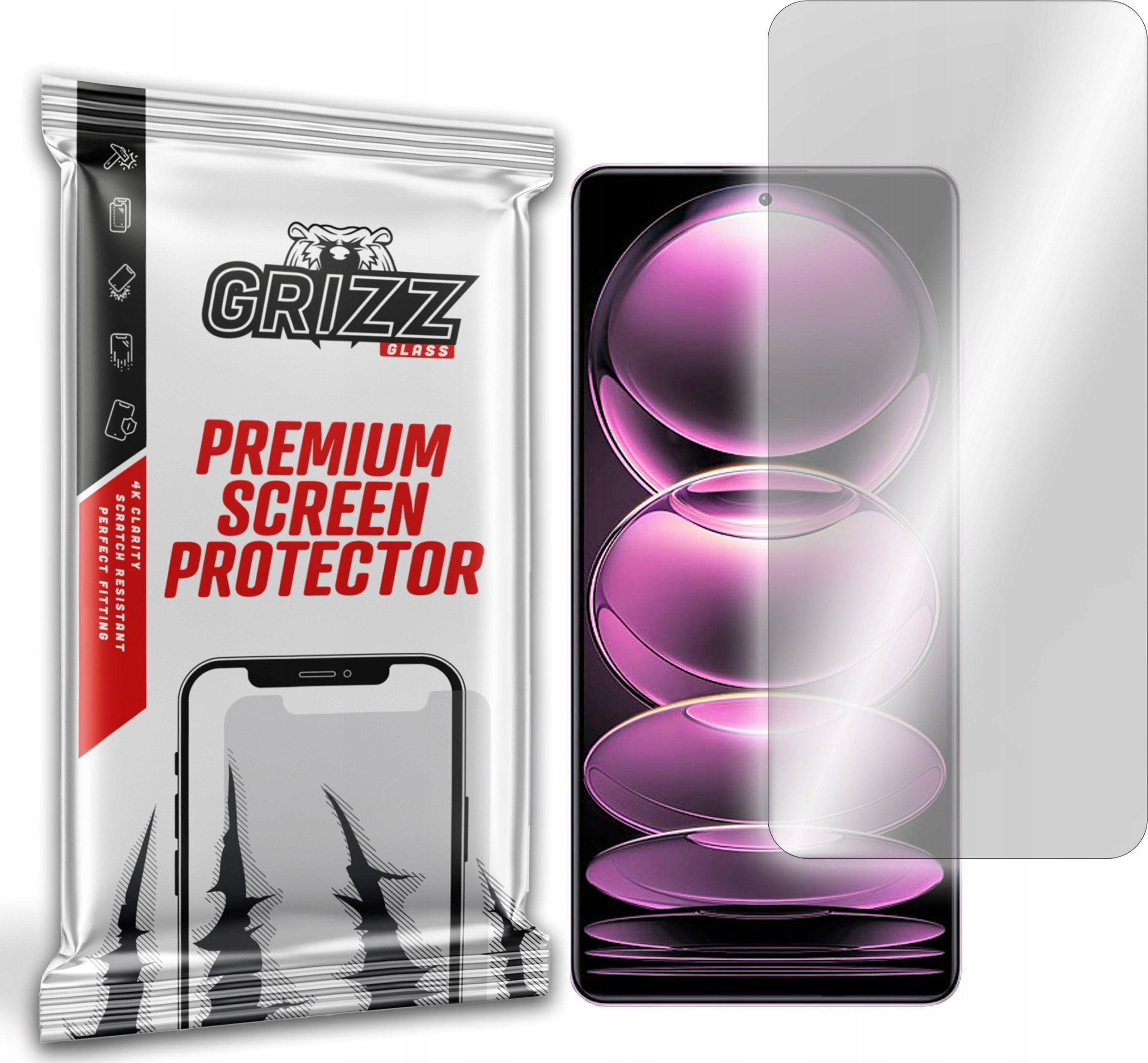 Mbrojtëse ekrani GrizzGlass Hydrogel Film, për Xiaomi Redmi Note 12 Pro, hidrogel fleksibël, transparente