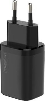 Полнач за ѕид MX Carbon 30W, PD QC, USB A C, црн