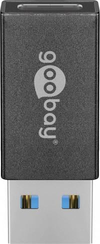 Adapter USB nga USB A në USB C, USB 3.0, i zi