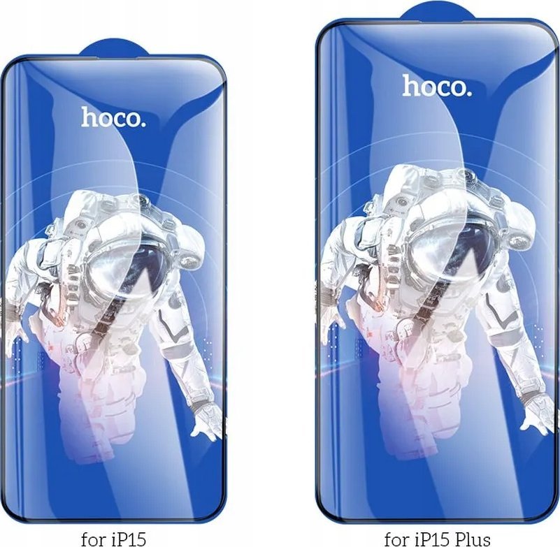 Xham mbrojtës Hoco 5D Guardian Shield, set 10 copë, për iPhone 15 Plus, me kornizë të zezë